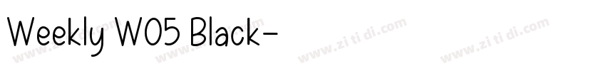 Weekly W05 Black字体转换